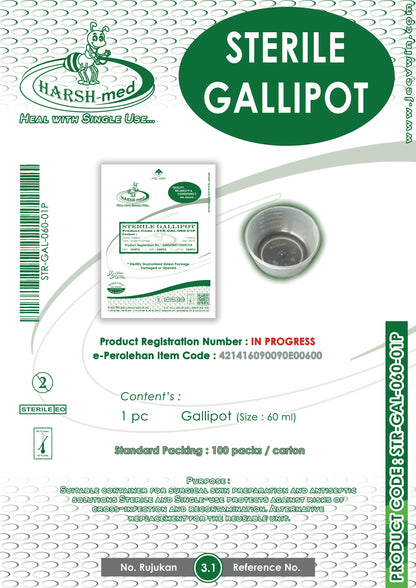 STERILE GALLIPOT - 60 ml