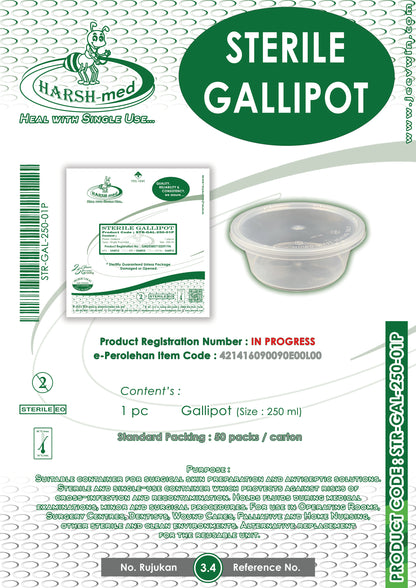 STERILE GALLIPOT - 250 ml