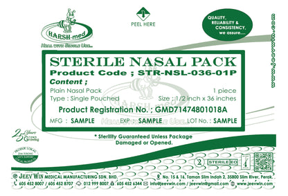 STERILE NASAL PACK - 36 inches