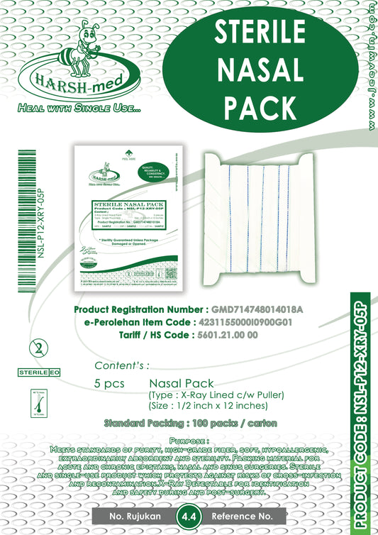 STERILE NASAL PACK - 12 inches