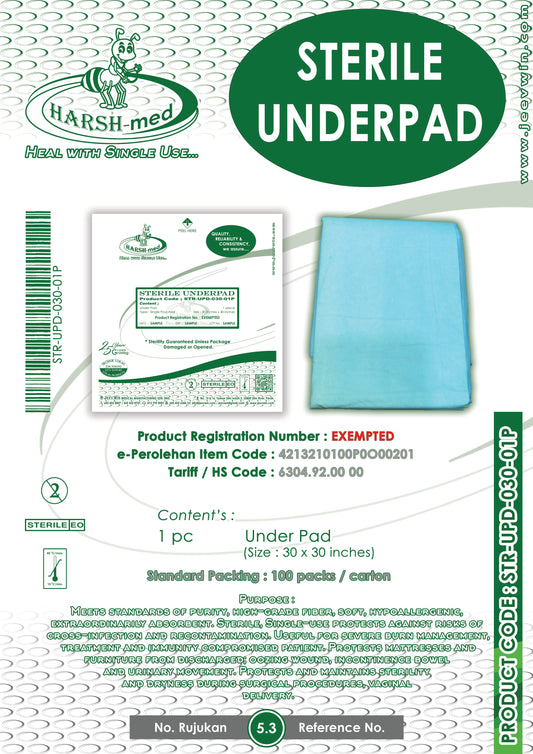 STERILE UNDERPAD - 30 x 30 inches